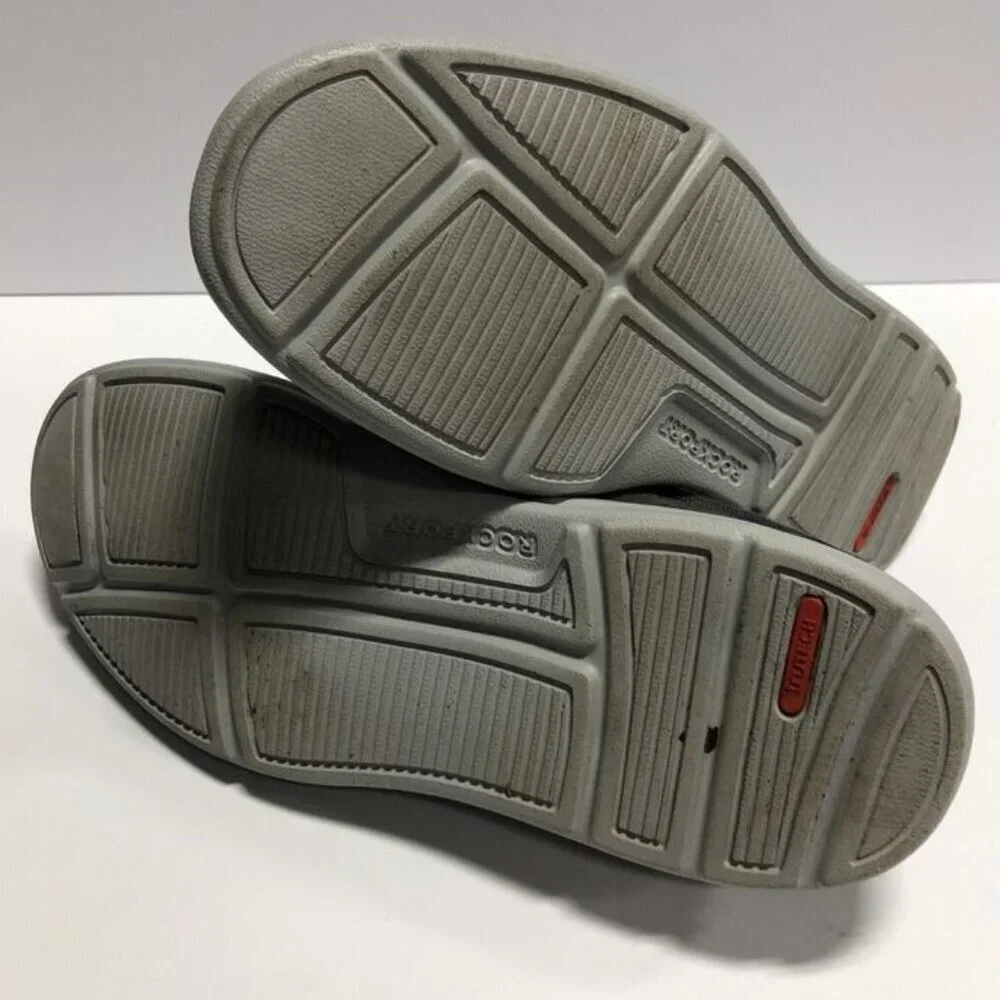 Rockport Men's Beckwith Double Gore Slip On Shoes Gray, Size 7.5M